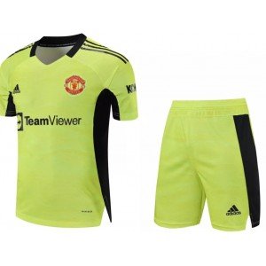 Kit infantil Goleiro II Manchester United 2021 2022 Adidas oficial