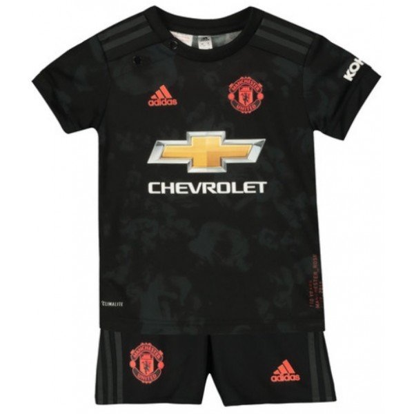 Kit infantil oficial Adidas Manchester United 2019 2020 III jogador