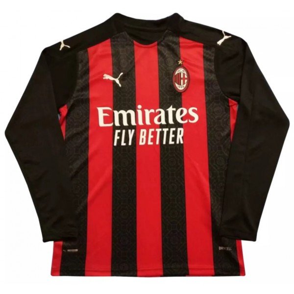 Camisa oficial Puma Milan 2020 2021 I Jogador manga comprida