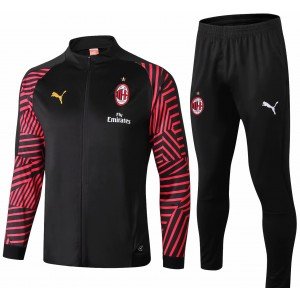 Kit treinamento oficial Puma Milan 2019 2020 preto e vermelho