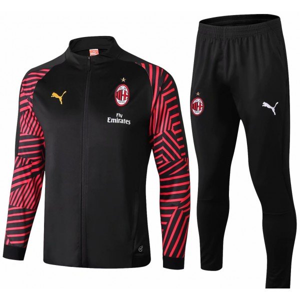 Kit treinamento oficial Puma Milan 2019 2020 preto e vermelho