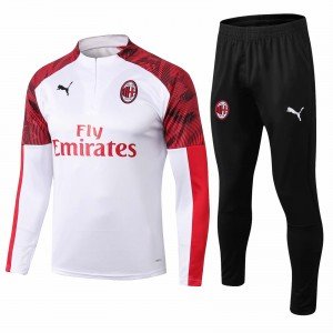 Kit treinamento oficial Puma Milan 2019 2020 branco e preto