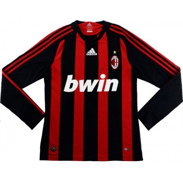 Camisa retro Adidas Milan 2008 2009 I jogador manga comprida