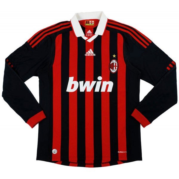 Camisa retro Adidas Milan 2009 2010 I jogador manga comprida