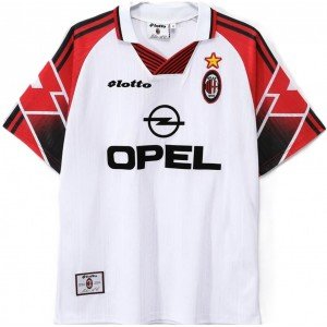 Camisa Milan 1997 1998 Lotto retro Especial Branca