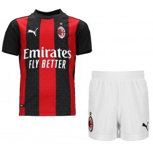 Kit infantil oficial Puma Milan 2020 2021 I jogador Kit infantil oficial Puma Milan 2020 2021 I jogador