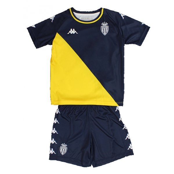 Kit infantil oficial Kappa Monaco 2020 2021 II Jogador