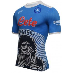 Camisa Napoli 2021 2022 EA7 oficial Maradona Azul