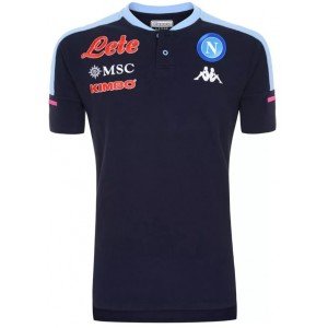 Camisa polo oficial Kappa Napoli 2020 2021 Azul