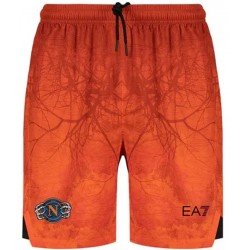 Calção Napoli 2025 2026 EA7 oficial Laranja Especial Calção Napoli 2025 2026 EA7 oficial Laranja Especial