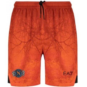 Calção Napoli 2025 2026 EA7 oficial Laranja Especial Calção Napoli 2025 2026 EA7 oficial Laranja Especial