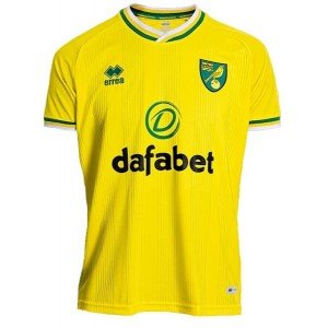 Camisa oficial Errea Norwich 2020 2021 I jogador 
