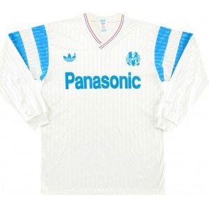 Camisa retro Adidas Olympique de Marseille 1990 1991 I jogador manga comprida