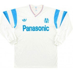 Camisa retro Adidas Olympique de Marseille 1990 1991 I jogador manga comprida