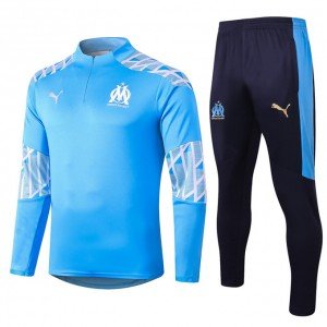 Kit treinamento oficial Puma Olympique de Marseille 2020 2021 Azul