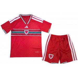Kit infantil I Seleção do País de Gales 2026 Adidas oficial Kit infantil I Seleção do País de Gales 2026 Adidas oficial