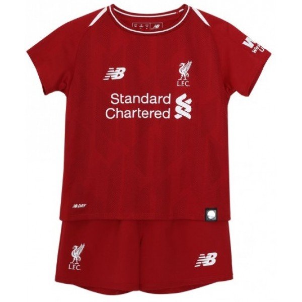 Kit infantil oficial New Balance Liverpool 2018 2019 I jogador