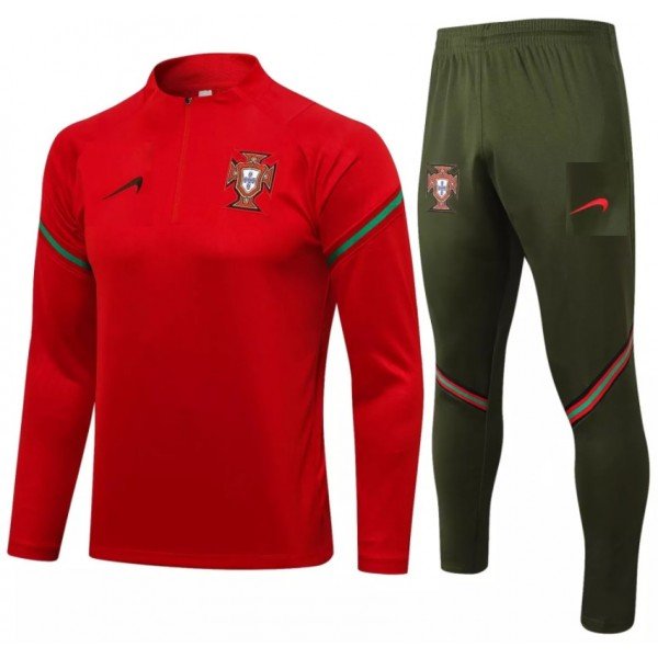 Kit treinamento Seleção de Portugal 2021 2022 Vermelho e verde