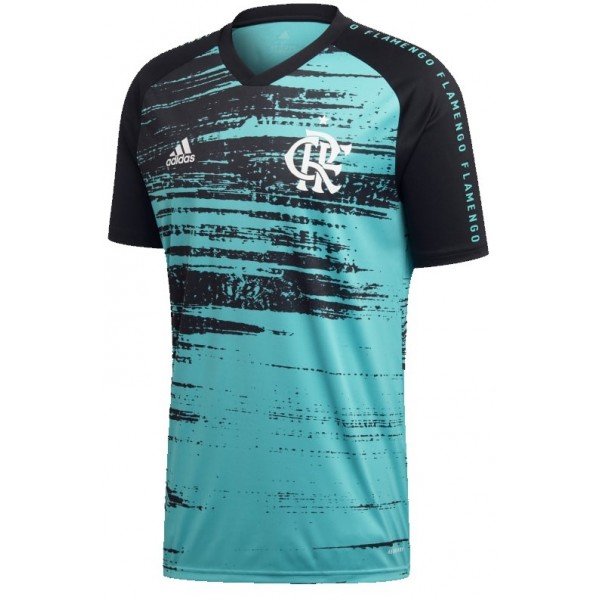 Camisa de treino oficial Adidas Flamengo 2020 verde e preta