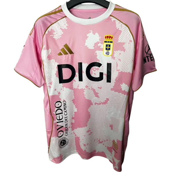 Camisa Real Oviedo 2025 2026 Adidas oficial Outubro Rosa