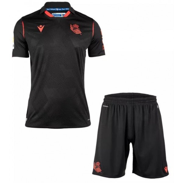 Kit infantil oficial Macron Real Sociedad 2020 2021 II jogador