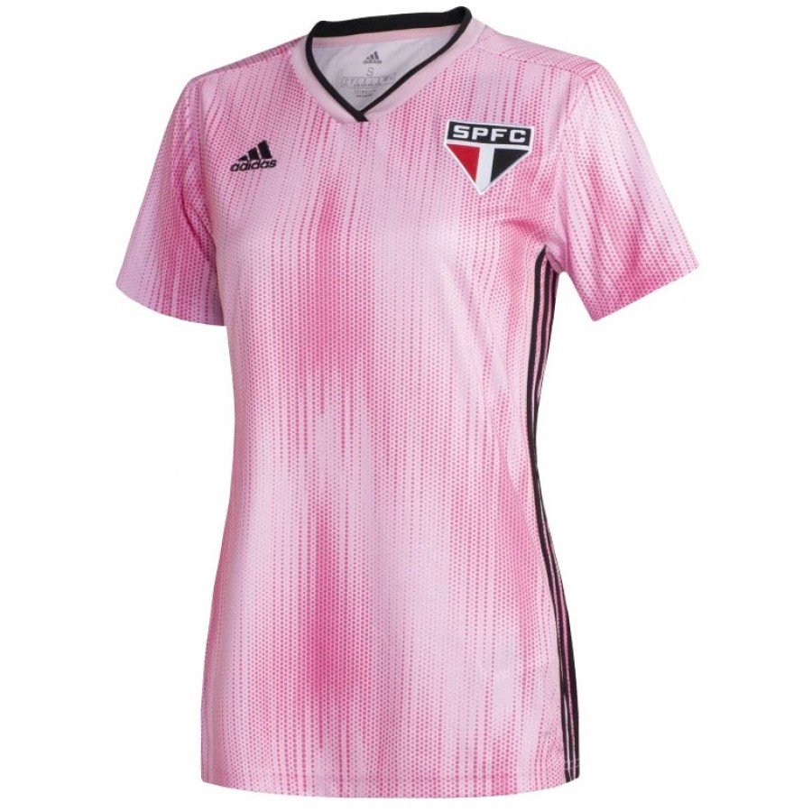 Klubai Store Camisa feminina oficial Adidas São Paulo 2019 Outubro Rosa