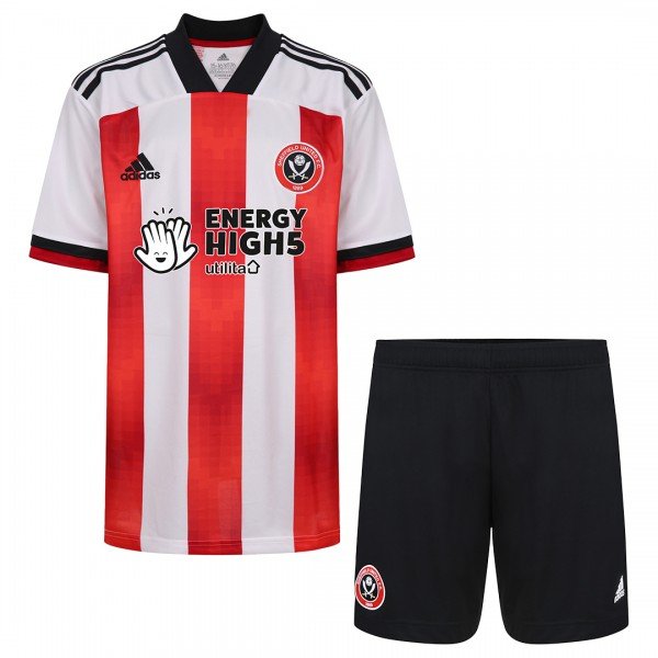 Kit infantil oficial Adidas Sheffield  United 2020 2021 I Jogador
