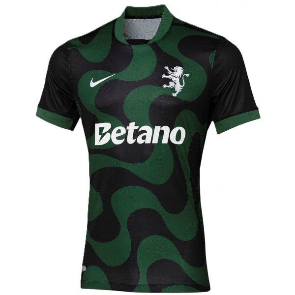 Camisa II Sporting Lisboa 2025 2026 Away Preta Camisa II Sporting Lisboa 2025 2026 Away Preta
