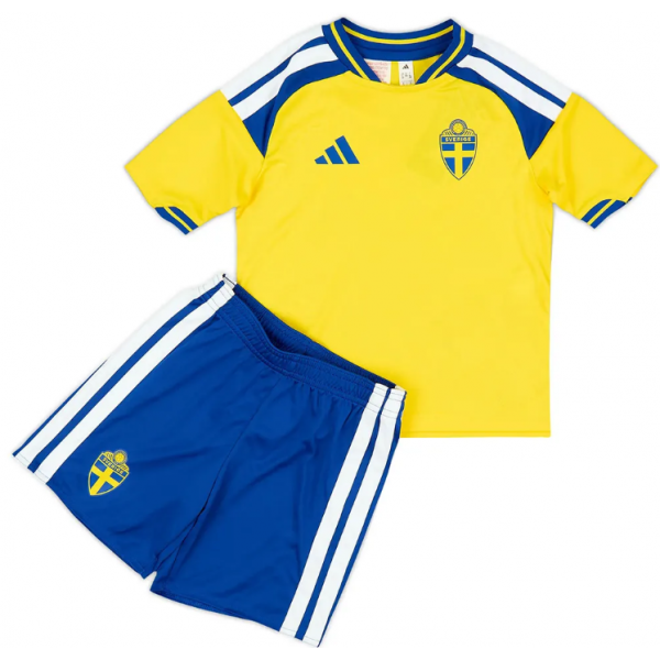 Kit infantil I Seleção da Suecia 2026 Adidas oficial 