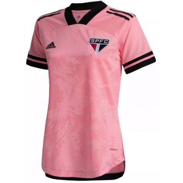 Camisa feminina oficial Adidas São Paulo 2020 Outubro Rosa
