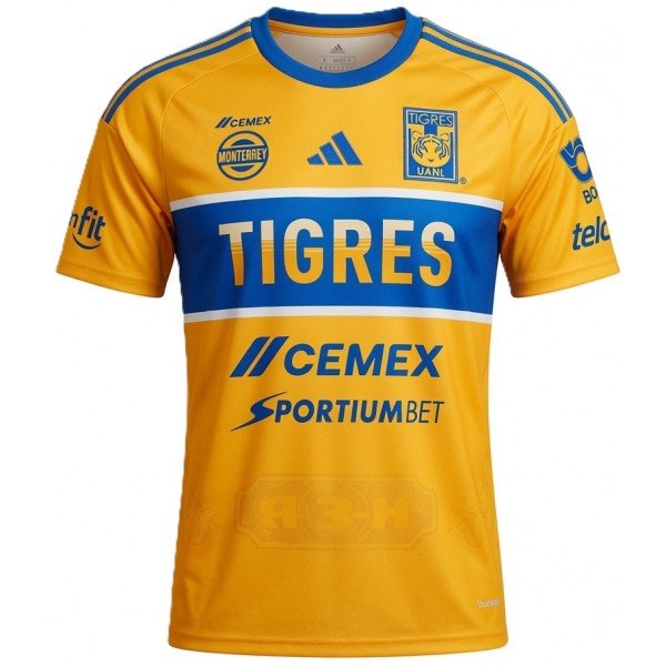 Camisa I Tigres UANL 2026 2027 Adidas oficial 