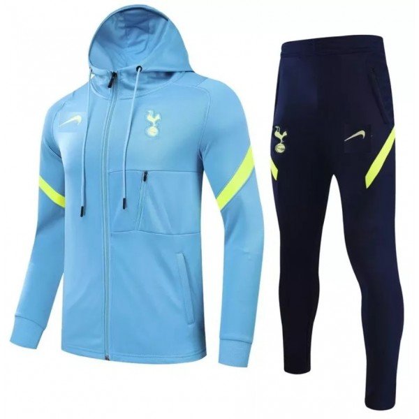 Kit treinamento com capuz Tottenham 2021 2022 Azul