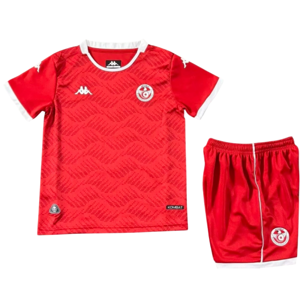Kit infantil I Seleção da Tunisia 2025 Kappa oficial 