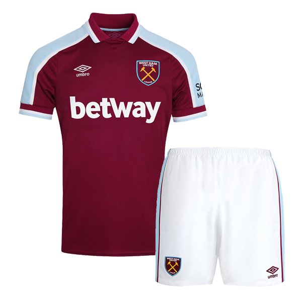 Kit infantil I West Ham 2021 2022 Umbro oficial