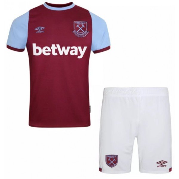 Kit infantil oficial umbro West Ham 2020 2021 I jogador