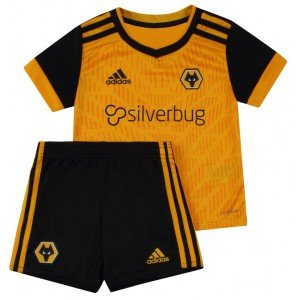 Kit infantil oficial Adidas Wolverhampton 2020 2021 I jogador