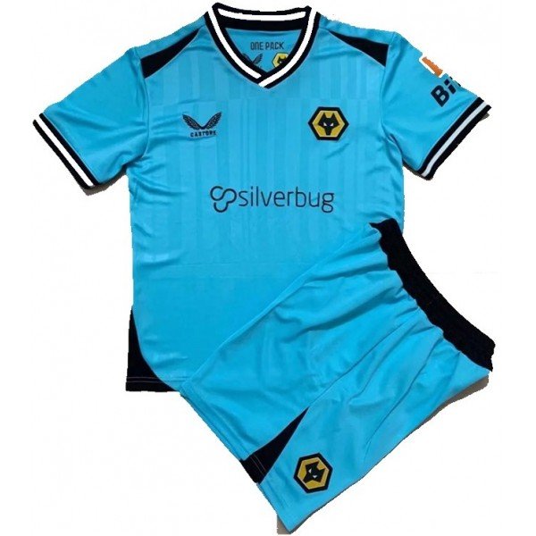 Kit infantil Goleiro I Wolverhampton 2021 2022 Castore oficial 