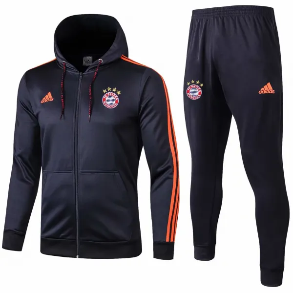 Kit treinamento com capuz oficial Adidas Bayern de Munique 2019 2020 cinza