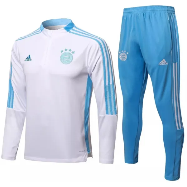 Kit treinamento Bayern de Munique 2021 2022 Adidas oficial Branco e Azul