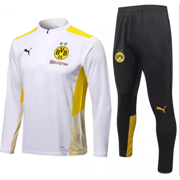 Kit treinamento Borussia Dortmund 2021 2022 Puma oficial Branco e preto