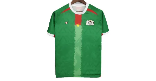 Maillot Tovio Vintage – Équipe Nationale Burkina Faso #21 – Firmin Sanou – Taille XL, Porté