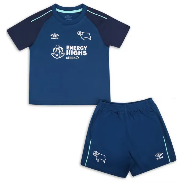 Kit infantil oficial umbro Derby County 2020 2021 II jogador