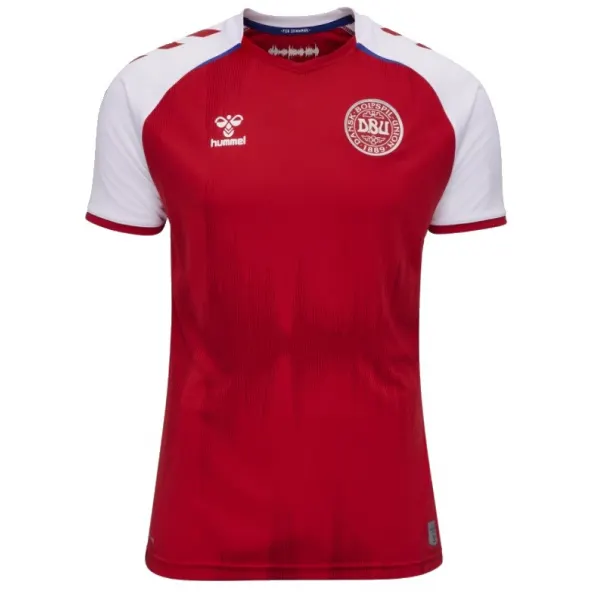 Camisa I seleção da Dinamarca 2021 2022 Hummel oficial