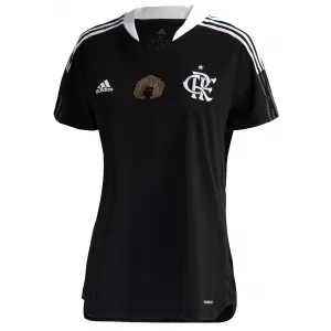 Camisa Feminina Flamengo 2021 2022 Adidas oficial Excelência Negra