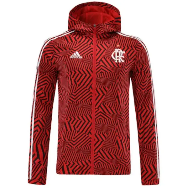 Jaqueta corta vento Flamengo 2021 2022 Adidas oficial vermelha