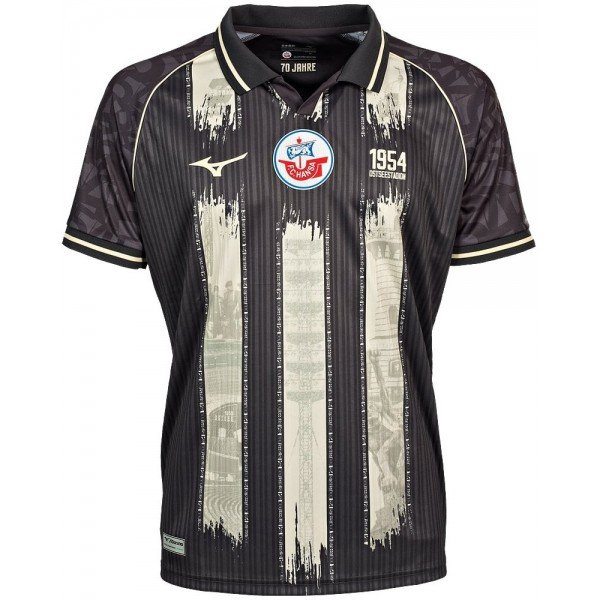 Camisa Hansa Rostock 2024 2025 Mizuno oficial 60 anos