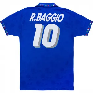 Camisa retro Diadora seleção da Itália 1994 I jogador R.Baggio