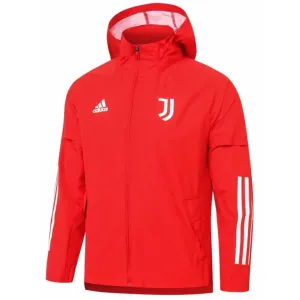 Jaqueta corta vento oficial Adidas Juventus 2020 2021 Vermelha