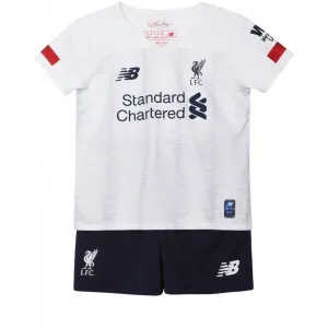 Kit infantil oficial New Balance Liverpool 2019 2020 II jogador