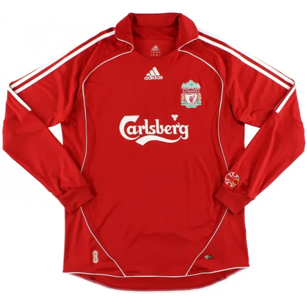 Camisa I Liverpool 2006 2007 retro Adidas manga comprida